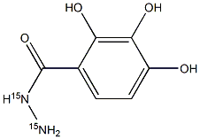 Trihydroxybenzyl hydrazide-<sup>15</sup>N<sub>2</sub>,,结构式
