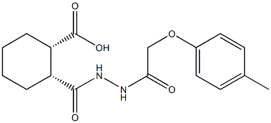 (1S,2R)-2-({2-[2-(4-methylphenoxy)acetyl]hydrazino}carbonyl)cyclohexanecarboxylic acid Structure