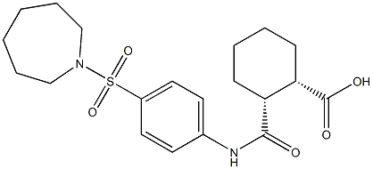 (1S,2R)-2-{[4-(1-azepanylsulfonyl)anilino]carbonyl}cyclohexanecarboxylic acid Structure