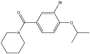 (3-bromo-4-isopropoxyphenyl)(1-piperidinyl)methanone Structure