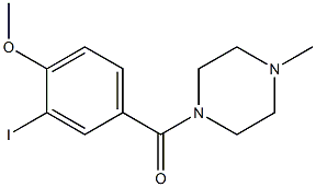 (3-iodo-4-methoxyphenyl)(4-methyl-1-piperazinyl)methanone Structure