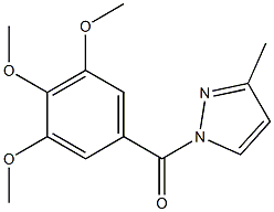 (3-methyl-1H-pyrazol-1-yl)(3,4,5-trimethoxyphenyl)methanone Struktur