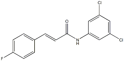 (E)-N-(3,5-dichlorophenyl)-3-(4-fluorophenyl)-2-propenamide,,结构式