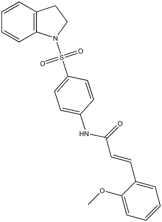 (E)-N-[4-(2,3-dihydro-1H-indol-1-ylsulfonyl)phenyl]-3-(2-methoxyphenyl)-2-propenamide Structure