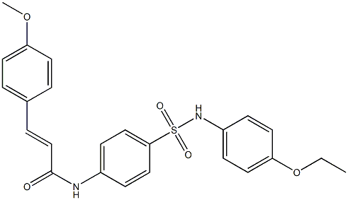 (E)-N-{4-[(4-ethoxyanilino)sulfonyl]phenyl}-3-(4-methoxyphenyl)-2-propenamide 结构式