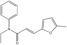 (E)-N-ethyl-3-(5-methyl-2-furyl)-N-phenyl-2-propenamide Structure