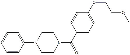 [4-(2-methoxyethoxy)phenyl](4-phenyl-1-piperazinyl)methanone Structure