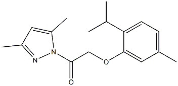 1-(3,5-dimethyl-1H-pyrazol-1-yl)-2-(2-isopropyl-5-methylphenoxy)-1-ethanone|