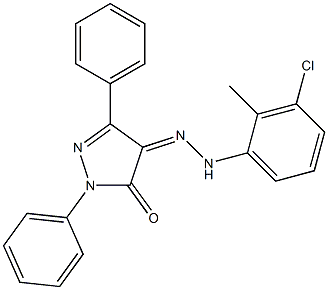 1,3-diphenyl-1H-pyrazole-4,5-dione 4-[N-(3-chloro-2-methylphenyl)hydrazone]