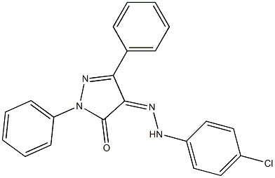 1,3-diphenyl-1H-pyrazole-4,5-dione 4-[N-(4-chlorophenyl)hydrazone]