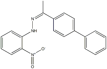 1-[1,1'-biphenyl]-4-yl-1-ethanone N-(2-nitrophenyl)hydrazone Structure