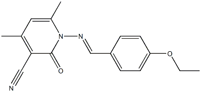 1-{[(E)-(4-ethoxyphenyl)methylidene]amino}-4,6-dimethyl-2-oxo-1,2-dihydro-3-pyridinecarbonitrile Structure