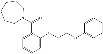 1-azepanyl[2-(2-phenoxyethoxy)phenyl]methanone Structure