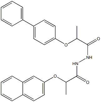 2-([1,1'-biphenyl]-4-yloxy)-N'-[2-(2-naphthyloxy)propanoyl]propanohydrazide Structure