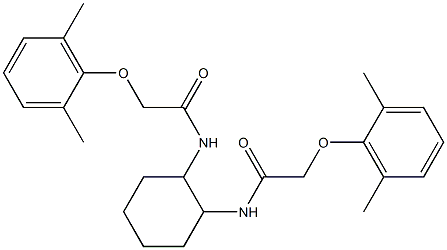 2-(2,6-dimethylphenoxy)-N-(2-{[2-(2,6-dimethylphenoxy)acetyl]amino}cyclohexyl)acetamide Struktur