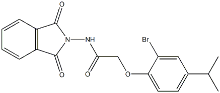 2-(2-bromo-4-isopropylphenoxy)-N-(1,3-dioxo-1,3-dihydro-2H-isoindol-2-yl)acetamide Structure