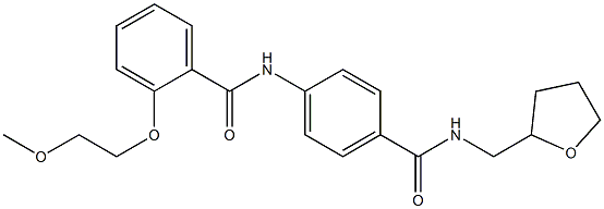 2-(2-methoxyethoxy)-N-(4-{[(tetrahydro-2-furanylmethyl)amino]carbonyl}phenyl)benzamide 结构式