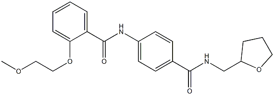 2-(2-methoxyethoxy)-N-(4-{[(tetrahydro-2-furanylmethyl)amino]carbonyl}phenyl)benzamide Structure