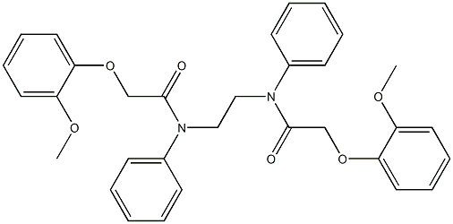 2-(2-methoxyphenoxy)-N-(2-{[2-(2-methoxyphenoxy)acetyl]anilino}ethyl)-N-phenylacetamide 化学構造式