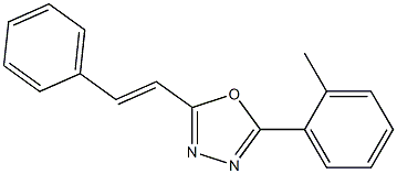 2-(2-methylphenyl)-5-[(E)-2-phenylethenyl]-1,3,4-oxadiazole Structure