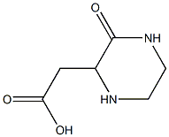 2-(3-oxo-2-piperazinyl)acetic acid Structure