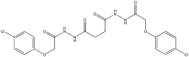 2-(4-chlorophenoxy)-N'-(4-{2-[2-(4-chlorophenoxy)acetyl]hydrazino}-4-oxobutanoyl)acetohydrazide Struktur