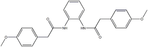 2-(4-methoxyphenyl)-N-(2-{[2-(4-methoxyphenyl)acetyl]amino}phenyl)acetamide Struktur