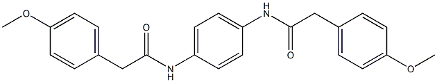 2-(4-methoxyphenyl)-N-(4-{[2-(4-methoxyphenyl)acetyl]amino}phenyl)acetamide,,结构式