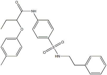 2-(4-methylphenoxy)-N-{4-[(phenethylamino)sulfonyl]phenyl}butanamide