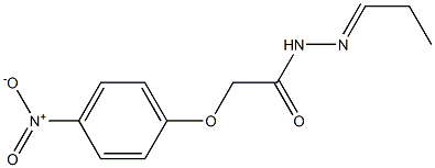 2-(4-nitrophenoxy)-N'-[(E)propylidene]acetohydrazide 化学構造式