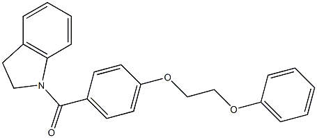 2,3-dihydro-1H-indol-1-yl[4-(2-phenoxyethoxy)phenyl]methanone,,结构式