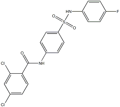 2,4-dichloro-N-{4-[(4-fluoroanilino)sulfonyl]phenyl}benzamide Struktur