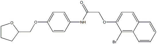 2-[(1-bromo-2-naphthyl)oxy]-N-[4-(tetrahydro-2-furanylmethoxy)phenyl]acetamide 结构式