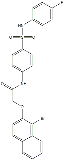2-[(1-bromo-2-naphthyl)oxy]-N-{4-[(4-fluoroanilino)sulfonyl]phenyl}acetamide