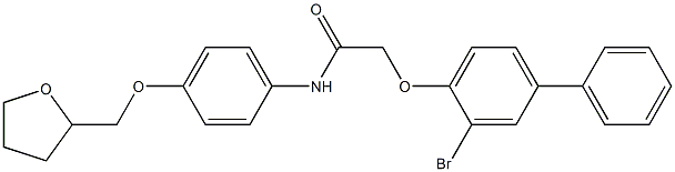 2-[(3-bromo[1,1'-biphenyl]-4-yl)oxy]-N-[4-(tetrahydro-2-furanylmethoxy)phenyl]acetamide|