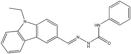 2-[(E)-(9-ethyl-9H-carbazol-3-yl)methylidene]-N-phenyl-1-hydrazinecarboxamide 结构式