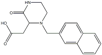 2-[1-(2-naphthylmethyl)-3-oxo-2-piperazinyl]acetic acid Structure