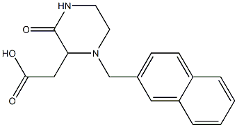 2-[1-(2-naphthylmethyl)-3-oxo-2-piperazinyl]acetic acid Struktur