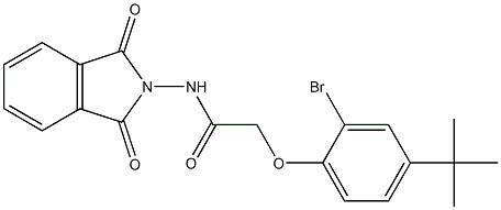 2-[2-bromo-4-(tert-butyl)phenoxy]-N-(1,3-dioxo-1,3-dihydro-2H-isoindol-2-yl)acetamide Structure