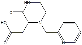 2-[3-oxo-1-(2-pyridinylmethyl)-2-piperazinyl]acetic acid 化学構造式