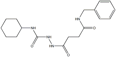 2-[4-(benzylamino)-4-oxobutanoyl]-N-cyclohexyl-1-hydrazinecarboxamide Structure