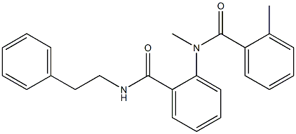 2-[methyl(2-methylbenzoyl)amino]-N-phenethylbenzamide,,结构式