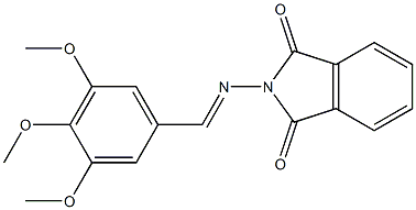 2-{[(E)-(3,4,5-trimethoxyphenyl)methylidene]amino}-1H-isoindole-1,3(2H)-dione 化学構造式