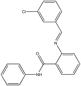 2-{[(E)-(3-chlorophenyl)methylidene]amino}-N-phenylbenzamide 结构式