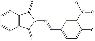 2-{[(E)-(4-chloro-3-nitrophenyl)methylidene]amino}-1H-isoindole-1,3(2H)-dione,,结构式