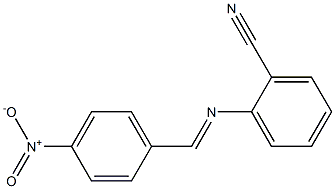 2-{[(E)-(4-nitrophenyl)methylidene]amino}benzonitrile Struktur