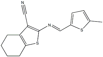 2-{[(E)-(5-methyl-2-thienyl)methylidene]amino}-4,5,6,7-tetrahydro-1-benzothiophene-3-carbonitrile