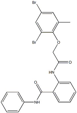 2-{[2-(2,4-dibromo-6-methylphenoxy)acetyl]amino}-N-phenylbenzamide|