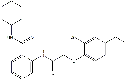  2-{[2-(2-bromo-4-ethylphenoxy)acetyl]amino}-N-cyclohexylbenzamide