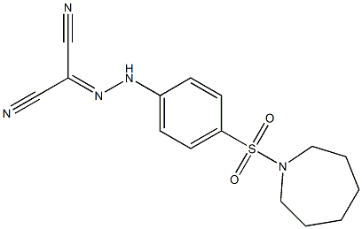 2-{2-[4-(1-azepanylsulfonyl)phenyl]hydrazono}malononitrile Structure